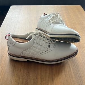 G/FORE White Leather Men's Oxfords